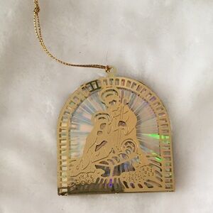 Gold Nativity Scene Ornament